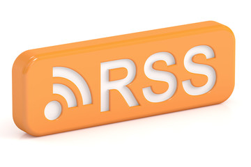 RSS icon, 3D rendering