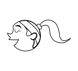Avatar cartoon concept represented by woman icon. Isolated and flat illustration 