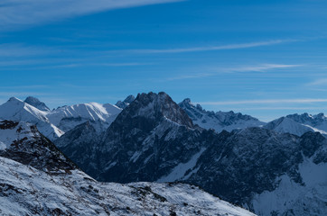 Fototapeta premium Mountain landscape in the Allgau Alps near Oberstdorf, Germany