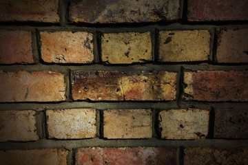 old brick wall with concrete texture
