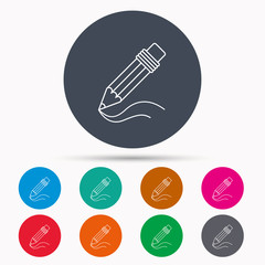 Pencil icon. Drawing tool sign.