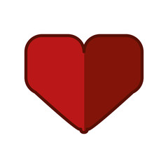 Love concept represented by heart icon. Isolated and pixel illustration 