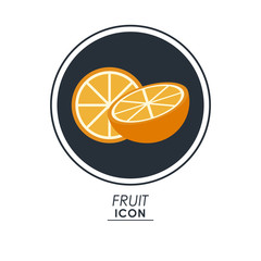 Nutrition and Healthy food concept represented by orange icon over circle shape. Colorfull and flat illustration.