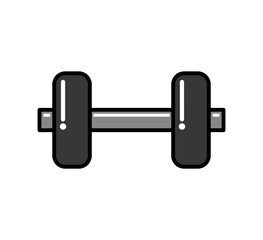 Weight lifting concept represented by metal weight icon. Isolated and flat illustration 