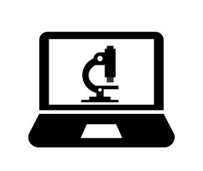 Microscope dans un écran d'ordinateur