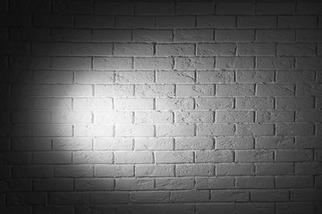 Grey brick wall background with shadow