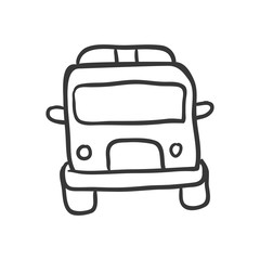 Medical and Health care concept represented by ambulance icon. Isolated and sketch illustration 