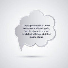 Communication concept represented by bubble icon. Isolated and shiny illustration. Grey design