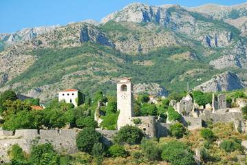 Fototapeta na wymiar Ruins of ancient town Bar in Montenegro