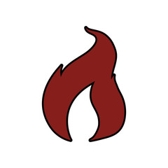 Fire concept represented by flame icon. Isolated and flat illustration 