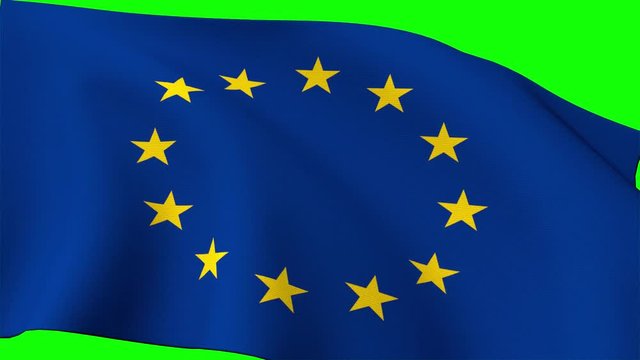 Euro Europe Flag Closeup Waving Eurozone EU European Union 4k


