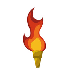 Fire concept represented by flame icon. Isolated and flat illustration 