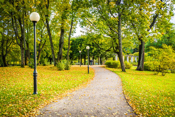 A walkway at Kadrioru Park, in Tallinn, Estonia.