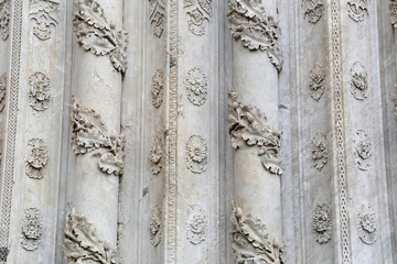Saint Francesco Cathedral exterior detail. Gaeta, Italy