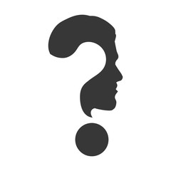 Fototapeta na wymiar Doubt concept represented by Question mark icon. Isolated and flat illustration 
