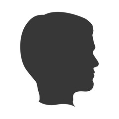 Head concept represented by man icon. Isolated and flat illustration 