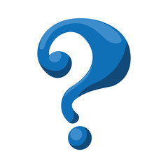 Doubt concept represented by Question mark icon. Isolated and flat illustration 