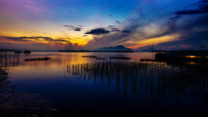 Obraz premium The Oyster Farms at Fisherman village at Samchong-tai, Phang Nga, Thailand