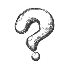 Doubt concept represented by Question mark icon. Isolated and flat illustration 