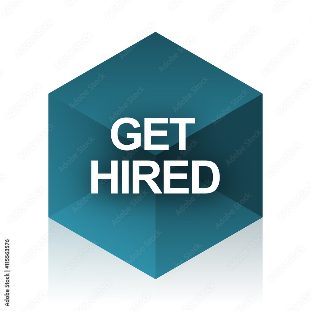 Poster get hiviolet pink blue cube icon, modern design web element