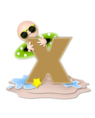 Alphabet Ocean Swimming X