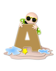 Alphabet Ocean Swimming A