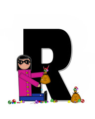 Alphabet Children Trick or Treat R