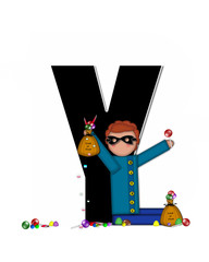 Alphabet Children Trick or Treat Y