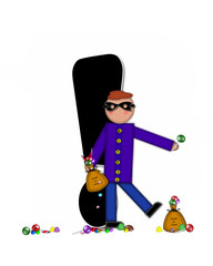 Alphabet Children Trick or Treat Exclamation