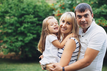 Fototapeta premium Family in the backyard