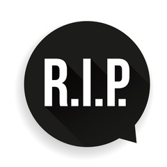 R.I.P. Rest in peace sign vector