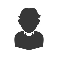 Avatar concept represented by Man silhouette icon. Isolated and flat illustration 