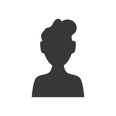 Avatar concept represented by Man silhouette icon. Isolated and flat illustration 