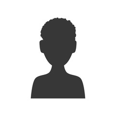 Avatar concept represented by Man silhouette icon. Isolated and flat illustration 