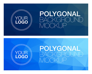 Horizontal polygonal banners