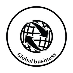 Icon of Globe with arrows