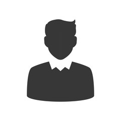 Avatar concept represented by Man silhouette icon. Isolated and flat illustration 