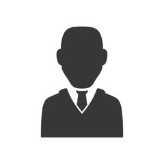 Avatar concept represented by Man silhouette icon. Isolated and flat illustration 
