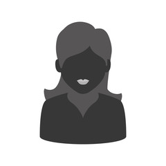 Avatar concept represented by Woman silhouette icon. Isolated and flat illustration 