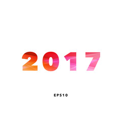 Happy New Year 2017 red orange digits background and design elem