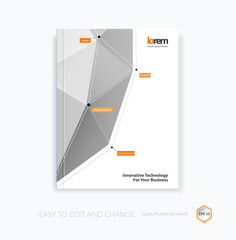 Vector design for cover annual report. Brochure or flyer templat