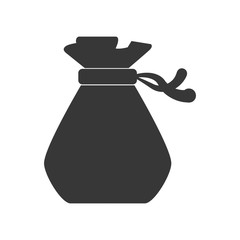 Money concept represented by Money bag icon. Isolated and flat illustration 