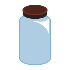 Mason concept represented by jar icon. Isolated and flat illustration 