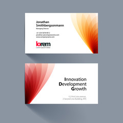 Fototapeta premium Vector business card template with soft shapes and waves backgro