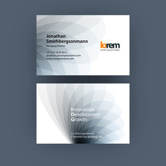 Fototapeta premium Vector business card template with soft shapes and waves backgro