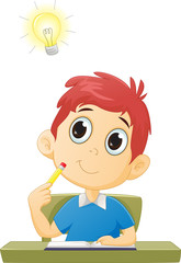 Little boy with good idea