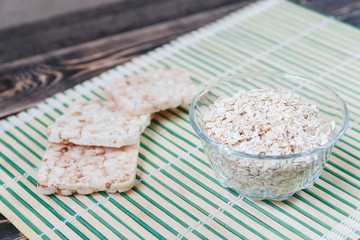 Plate with Oat Flakes