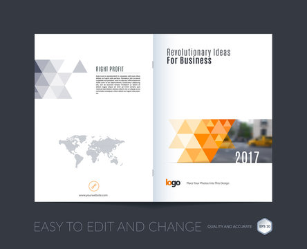 Abstract brochure template, cover design annual report, magazine