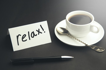 relax  concept and  coffee