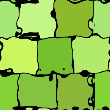 Seamless Abstract Texture Of Green Deformed Cubes